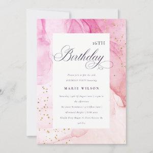 Abstract Pastel Pink Purple Any Age Birthday