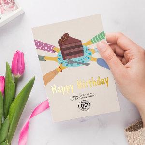 Add Logo Chocolate Cake From All Business Birthday Foil