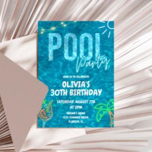 Adult Cocktail Pool Party Summer Birthday