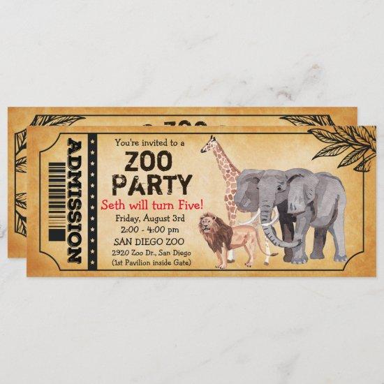 ANY AGE - Zoo Jungle Party Birthday