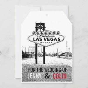 Artsy Black White Red Las Vegas Wedding