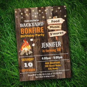 Backyard Bonfire Birthday Party