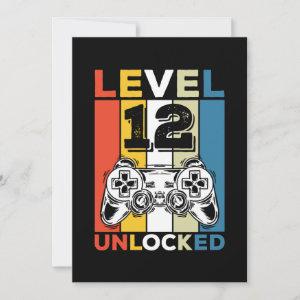 Birthday 12th Level Unlocked 12 Gaming Vintage