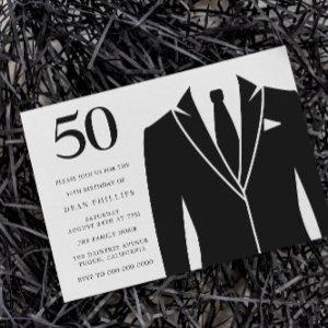 Black Suit & Tie 50th Birthday Party