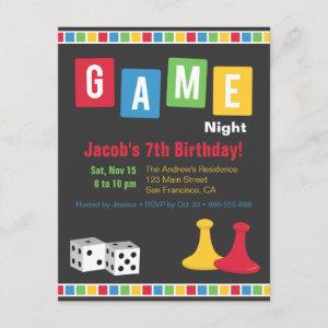 Board Game Night Kids Birthday Party