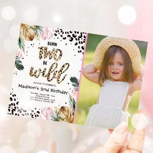 Born Two Be Wild Jungle Leopard Print Birthday