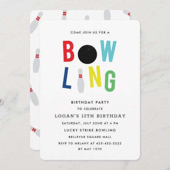 Bowling Fun Kid's birthday party _Multi