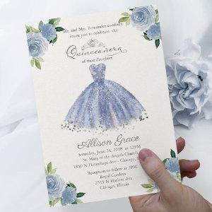 Budget Quinceanera  Bilingual Blue Gown