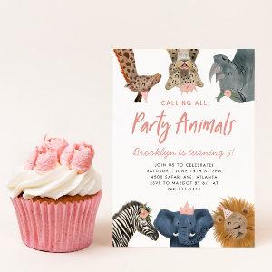Calling All Party Animals Pink Safari Birthday