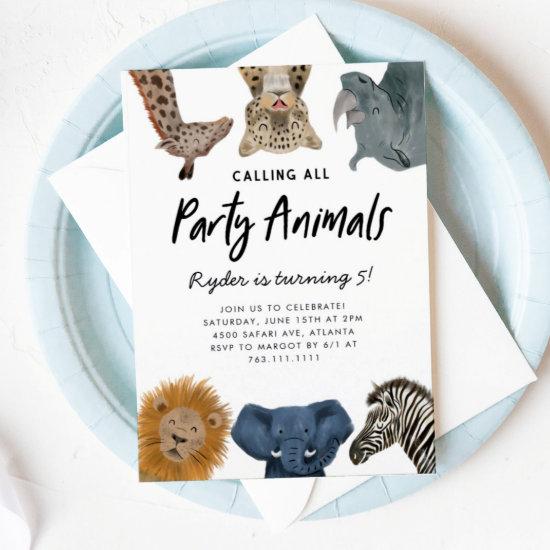 Calling All Party Animals Safari Zoo Birthday