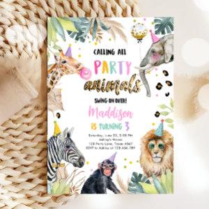 Calling All Party Animals Safari Zoo Girl Birthday