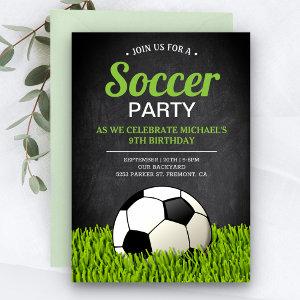 Chalkboard Sports Kids Soccer Birthday Party