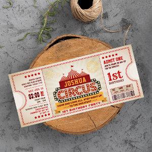Circus Ticket First Birthday