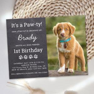 Custom Pet Photo Puppy Pawty Dog Birthday  Postcard