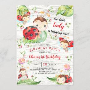 Cute Little Lady Ladybug 1st Birthday