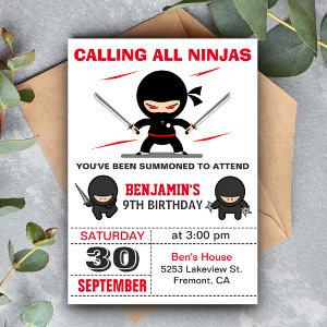 Cute Ninja Warrior Kids Birthday Party