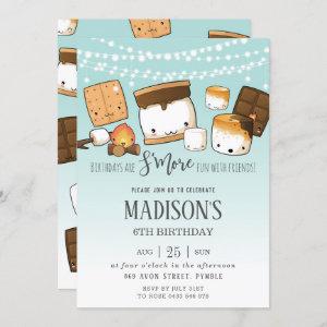 Cute S'more Smores Camping Bonfire Birthday Party