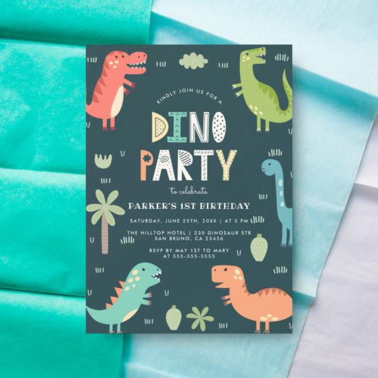 Dino Party | Cute Dinosaurs First Birthday