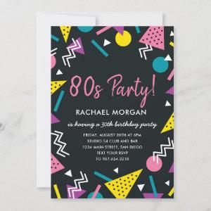Eighties Party Black and Retro Birthday