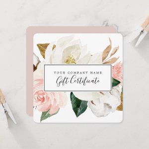 Elegant Magnolia | White & Blush Gift Certificate