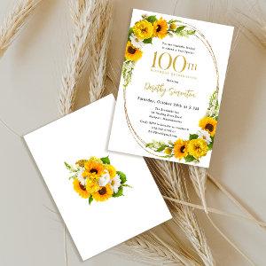 Elegant Sunflower 100th Birthday Party