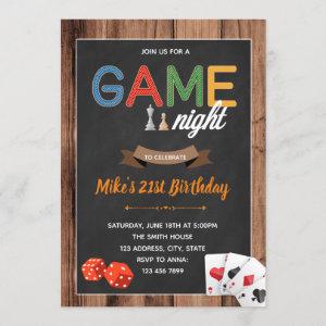 Game night birthday party
