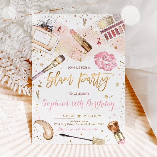 Glam Makeup Birthday Party Blush Pink Spa Party In