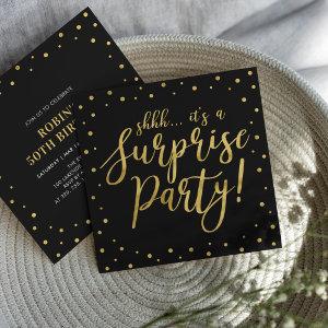 Gold & Black | 50th Surprise Birthday Party