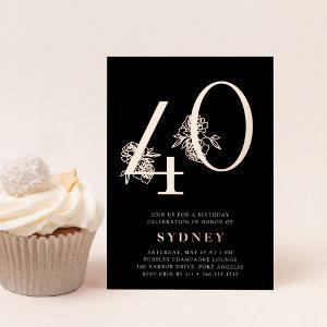Golden Age | 40th Birthday Party Rose Gold Foil