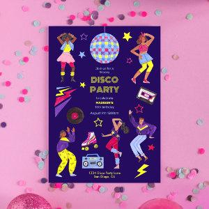 Groovy Roller Disco Purple Party Millennial Retro