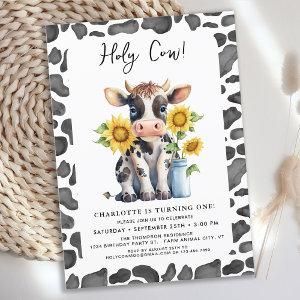 Holy Cow I'm One Sunflowers Farm 1st Birthday