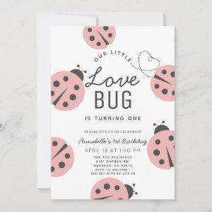 Little Love Bug Light Pink Ladybug 1st Birthday