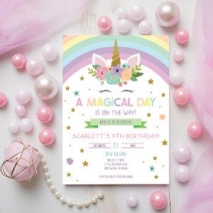 Magical Day Unicorn and Rainbows Birthday