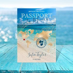 Mexico 50 and Fabulous Birthday Passport Map