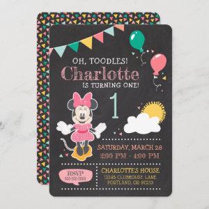 Minnie Mouse Birthday Chalkboard 1st Birthday