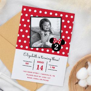 Minnie Mouse | Red & White Dots Photo Birthday