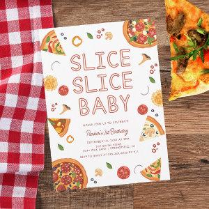 Modern Slice Slice Baby Pizza First Birthday