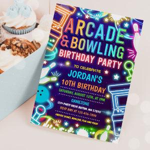 Neon Glow Arcade And Bowling Birthday Party