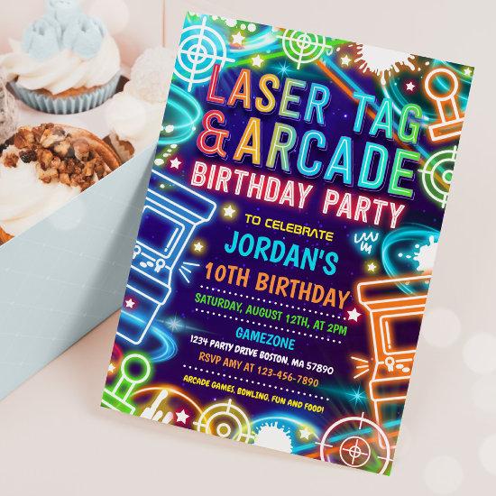 Neon Glow Laser Tag And Arcade Birthday Party