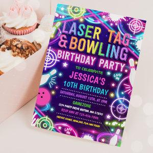 Neon Glow Laser Tag And Bowling Birthday Party