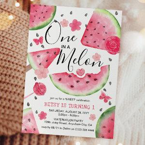 'One in a Melon' Cute Watermelon Girl 1st Birthday