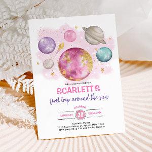 Outer Space Girl Birthday Moon Star Galaxy Party
