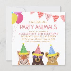 Party Animals Pink Birthday