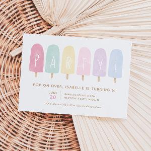 Pastel Watercolor Popsicle Girl Birthday Party