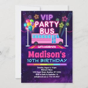 Pink Party Bus VIP Birthday