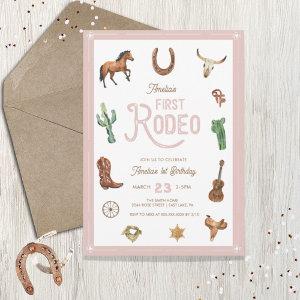 Pink Western First Birthday Rodeo Baby Girl