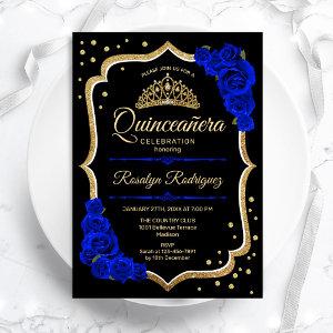 Quinceanera - Black Gold Royal Blue
