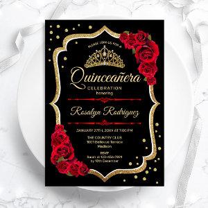 Quinceanera - Black Red Gold