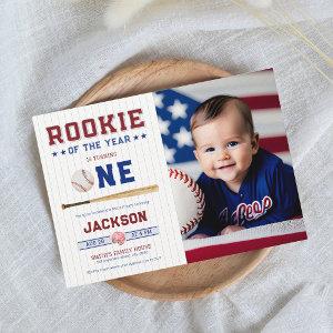 Rookie of the Year 1st Birthday Baseball