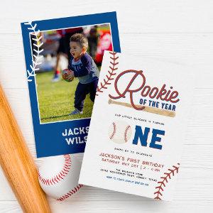 Rookie of the Year Baseball 1st Birthday Party Inv
